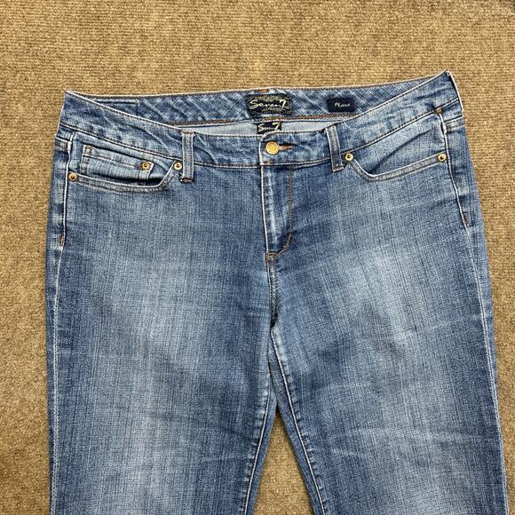 Seven 7 Flared Jeans Women's Size 32 Blue Medium Wash Denim - Picture 3 of 14